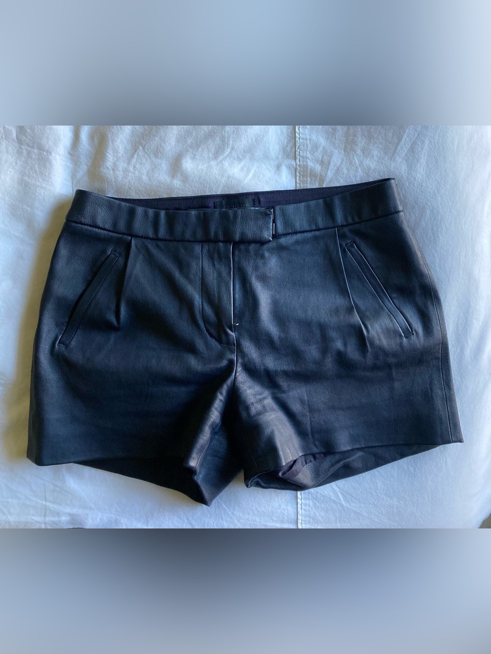 J. Crew Collection 100% Leather Shorts